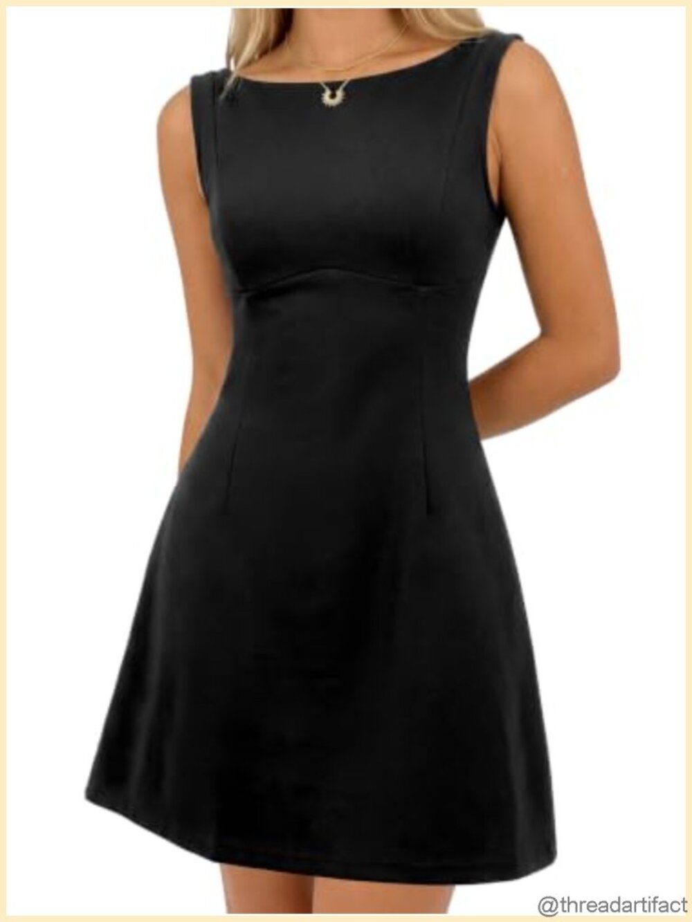 Women's Sleeveless A Line Cocktail Mini Tank Dress